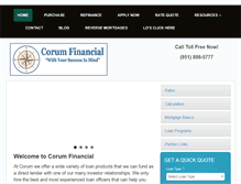 Tablet Screenshot of corumfinancial.com